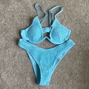 blue bathing suit